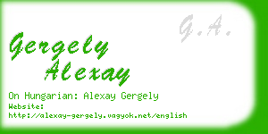 gergely alexay business card